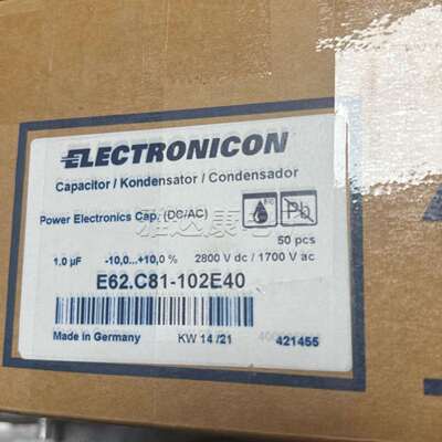 德国产 1uF 2800V 1700VAC ELECTRONICON E62.C81-102E40 电容器