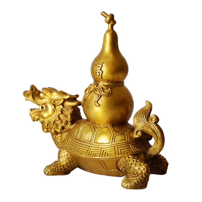 德缘居铜龙龟葫芦摆件家居摆件葫芦龙龟平安吉祥摆件直销