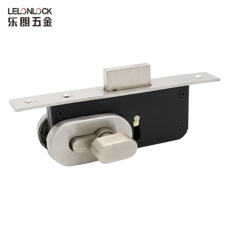 工厂简约不锈钢通道锁 实心方舌管井门锁304拉丝室内隐形门锁