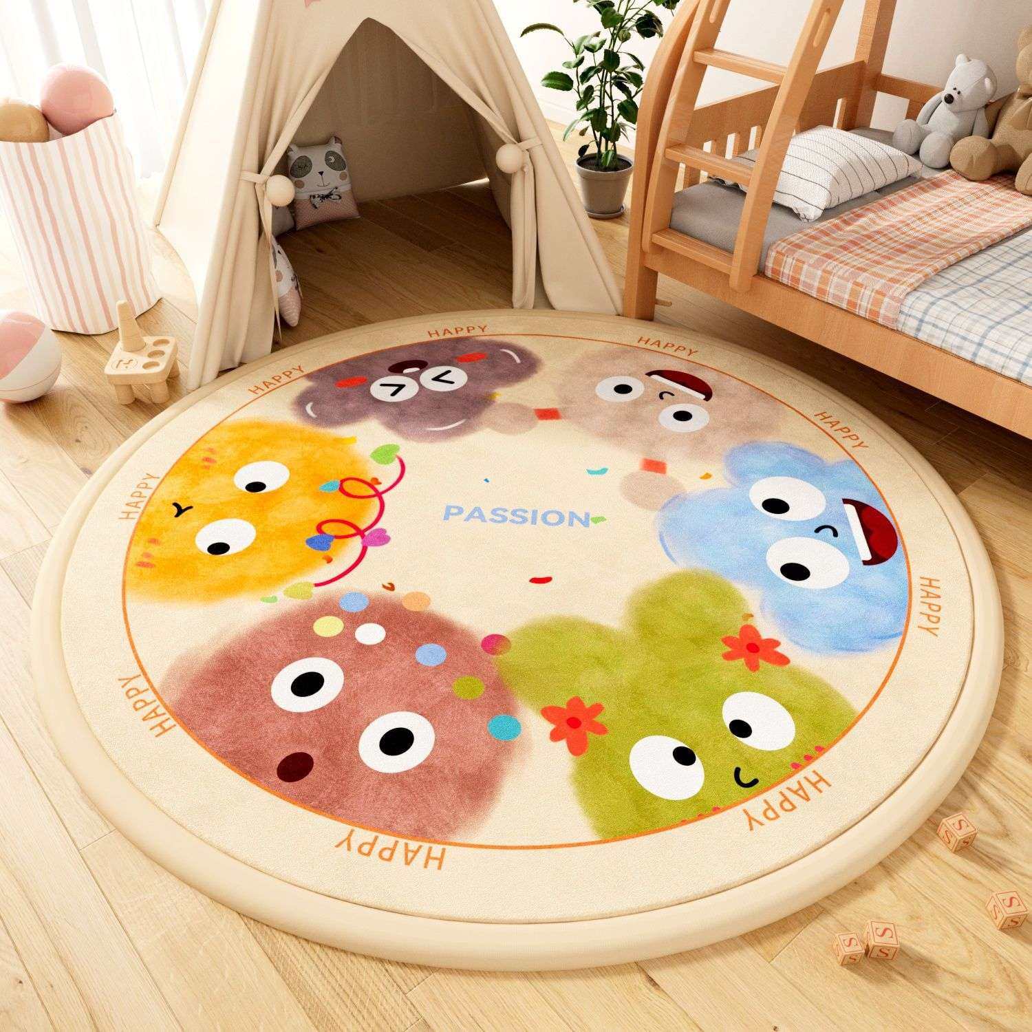 多巴胺卧室床边地毯圆形柔软法兰绒地垫客厅阅读区儿童玩耍爬行垫,玩具/童车/益智/积木/模型,遥控车升级件/零配件,淘宝优惠券,粉丝福利购,淘宝优惠卷