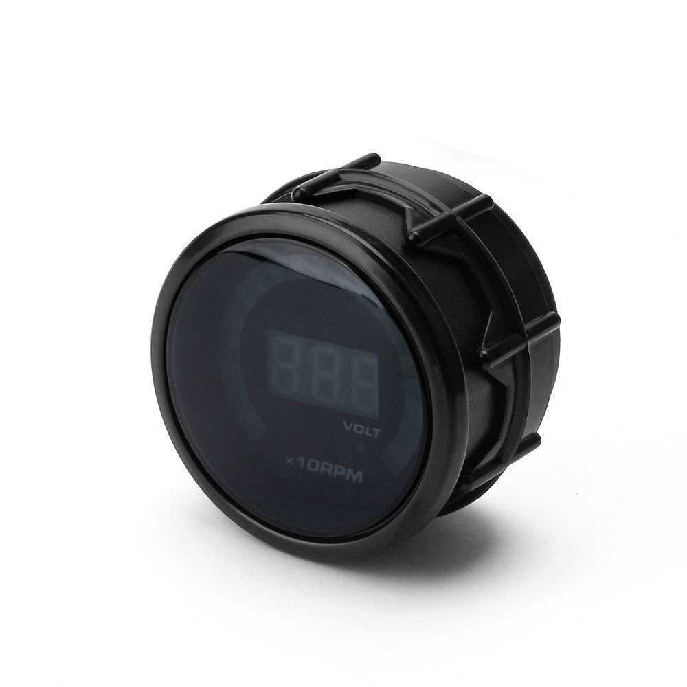 跨境汽车转速表12V2寸52mm通用 旋钮式塑料安装转速表黑壳