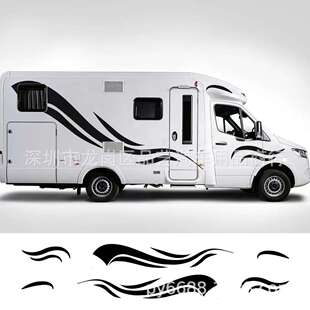 SUV 越野车身贴车身彩条防水车贴拉花房车大篷挂车 333汽车贴纸