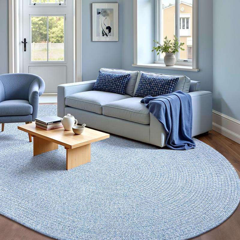 简约轻奢棉纱机织客厅地毯大面积茶几茶室家用卧室床边垫无胶地毯