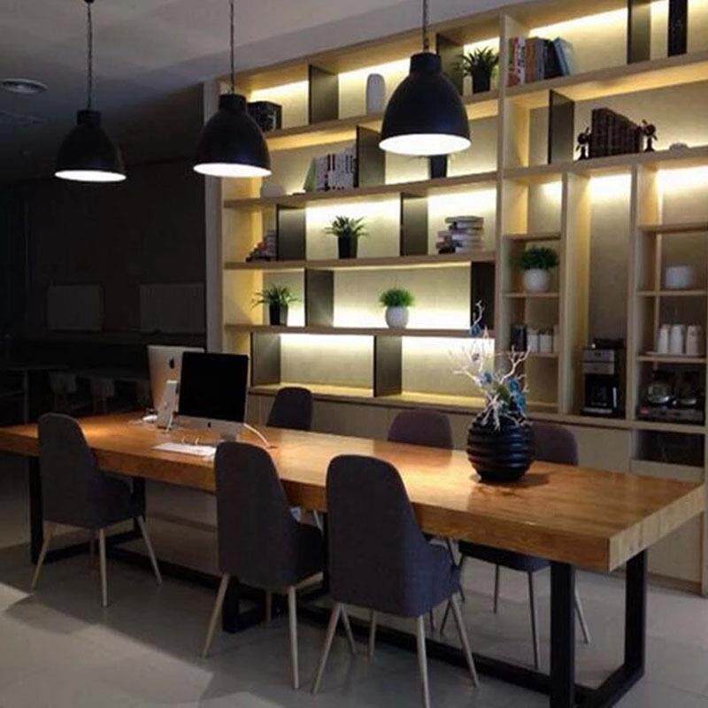 实木铁艺餐桌咖啡桌茶餐厅桌子办公休闲桌椅洽谈桌子理发店长方桌