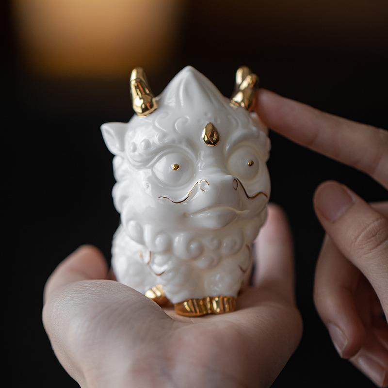 创意国潮小麒麟茶宠摆件陶瓷鱼缸造景装饰品家居茶桌桌面茶玩,鲜花速递/花卉仿真/绿植园艺,割草机/草坪机,淘宝优惠券,粉丝福利购,淘宝优惠卷