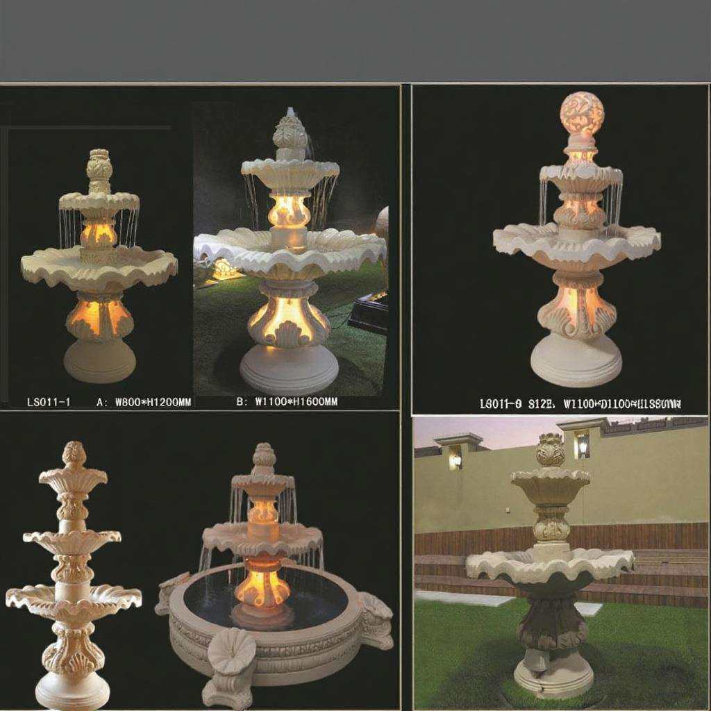 砂岩流水喷泉摆件树脂欧式园林鱼池造景喷泉欧式装灯盆内循环喷泉,鲜花速递/花卉仿真/绿植园艺,割草机/草坪机,淘宝优惠券,粉丝福利购,淘宝优惠卷