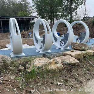 户外不锈钢脚踏喷泉单车 景区景点水池儿童互动景观游乐景观装置