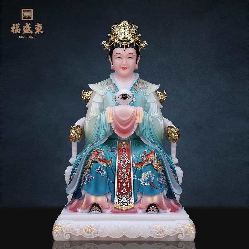 眼光娘娘神像三霄娘娘仿汉白玉泰山奶奶送子娘娘像体居家供奉真身