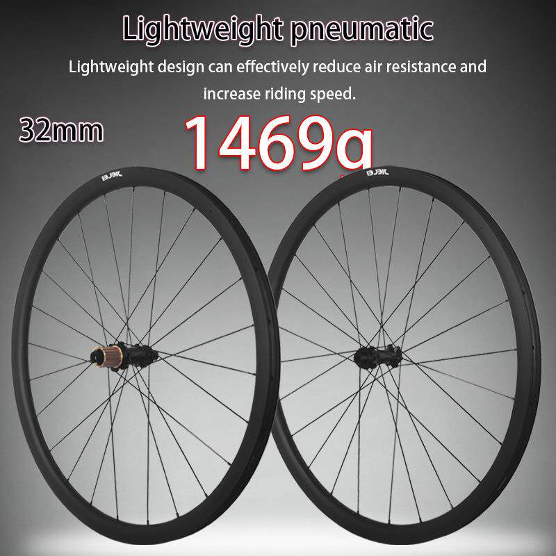 36TJIELEI700C公路自行车碳纤维轮组高强度碟刹32/46框高六丁中锁