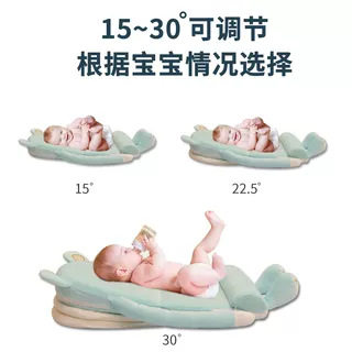 婴儿防吐奶斜坡垫新生儿宝宝防溢奶枕头喂奶床中床椰棕床垫可折叠