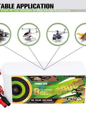 CODDAR鹰氪20000MAH 8S 29.6V 80C航模植保机10寸13寸穿越机锂电