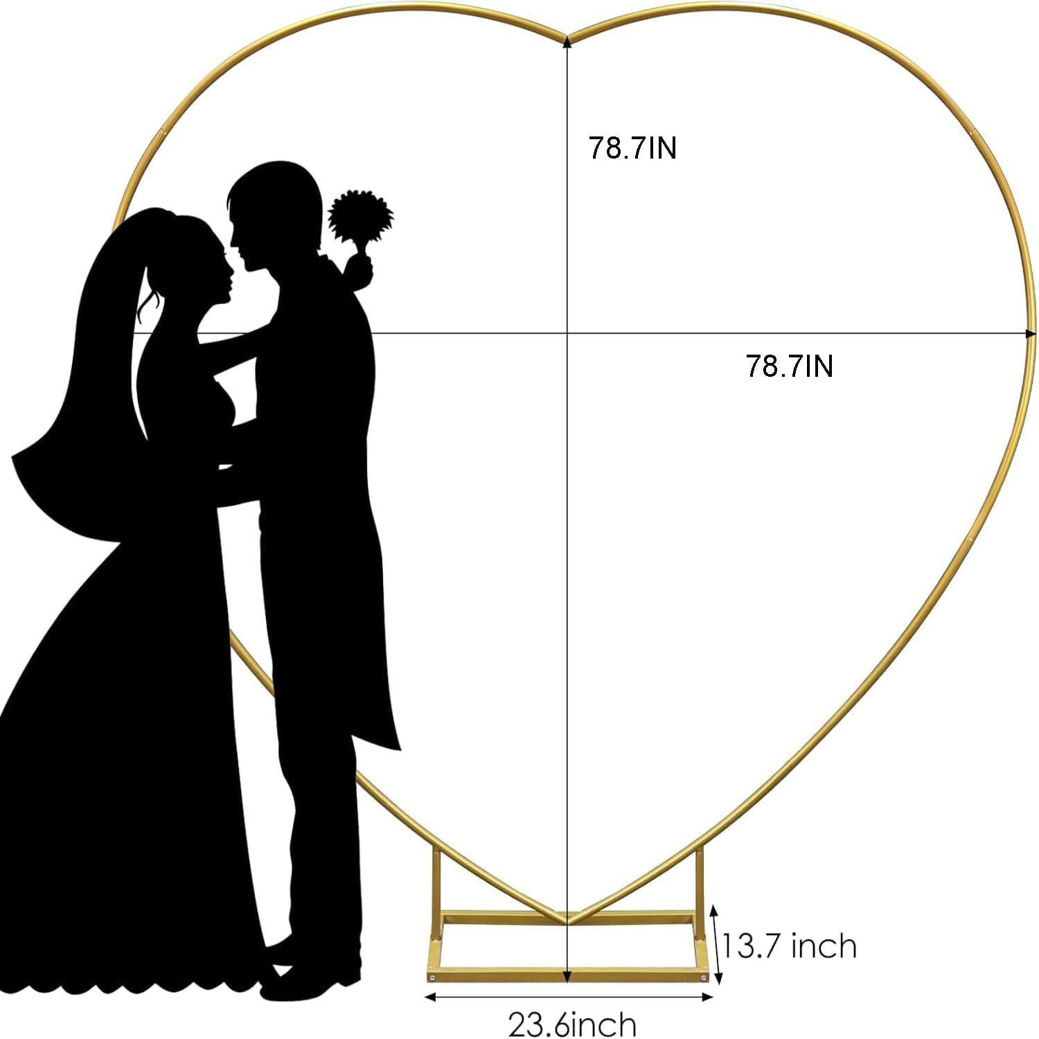 【螺丝款】金属爱心形结婚礼拱门铁艺婚庆专用支架子草坪花架道具