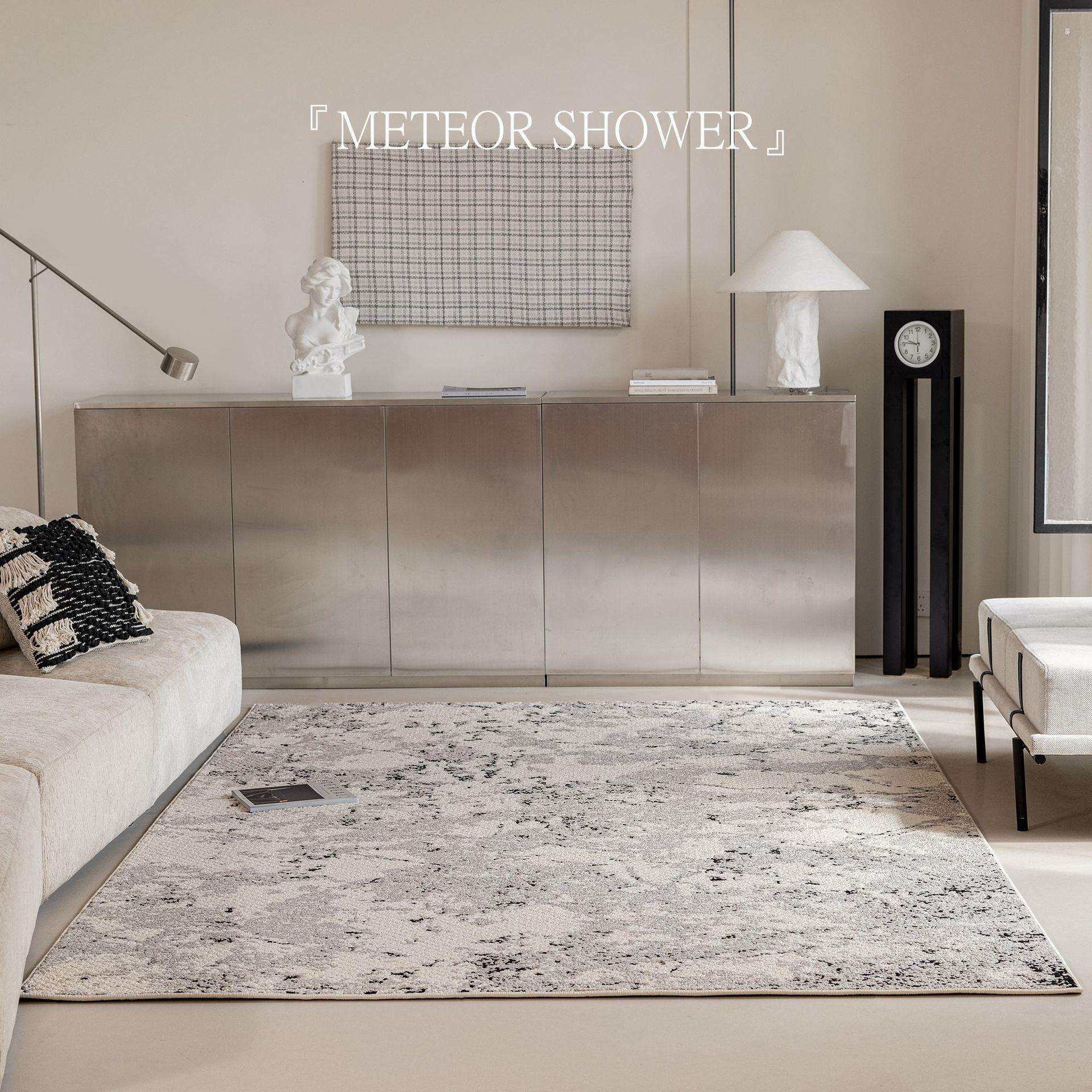 无甲醛硅藻丝客厅防水地垫轻奢高度茶几沙发大理石纹地毯