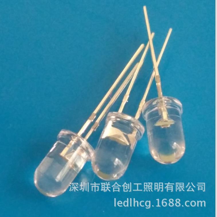 F5/5mm白发白光圆头短脚20000-23000mcd超高亮照明圆头灯珠