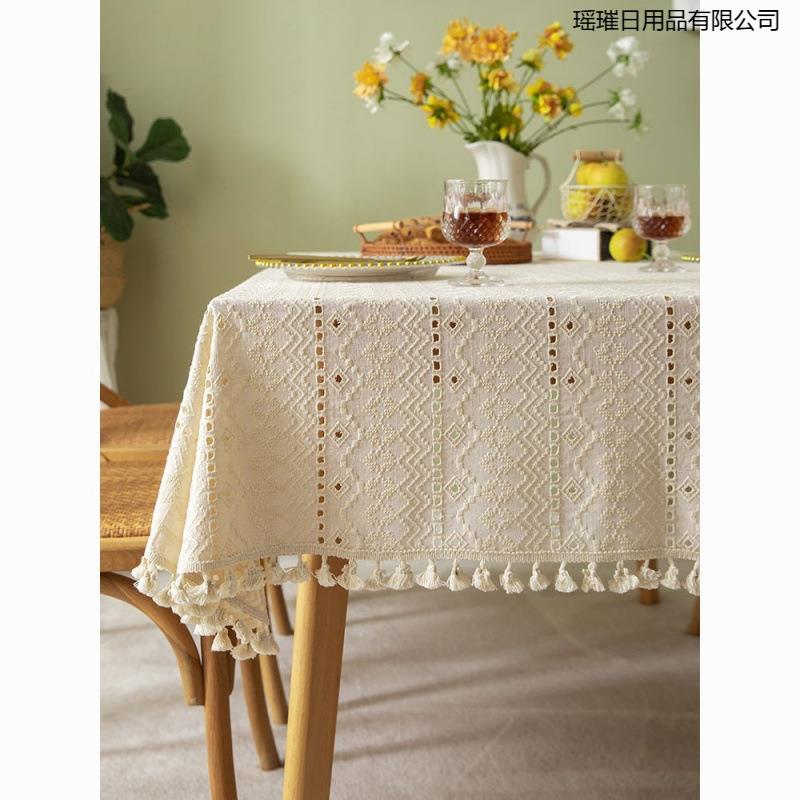 日式棉麻桌布北欧原木餐桌方桌圆桌茶几多用盖巾美式简约布艺台布