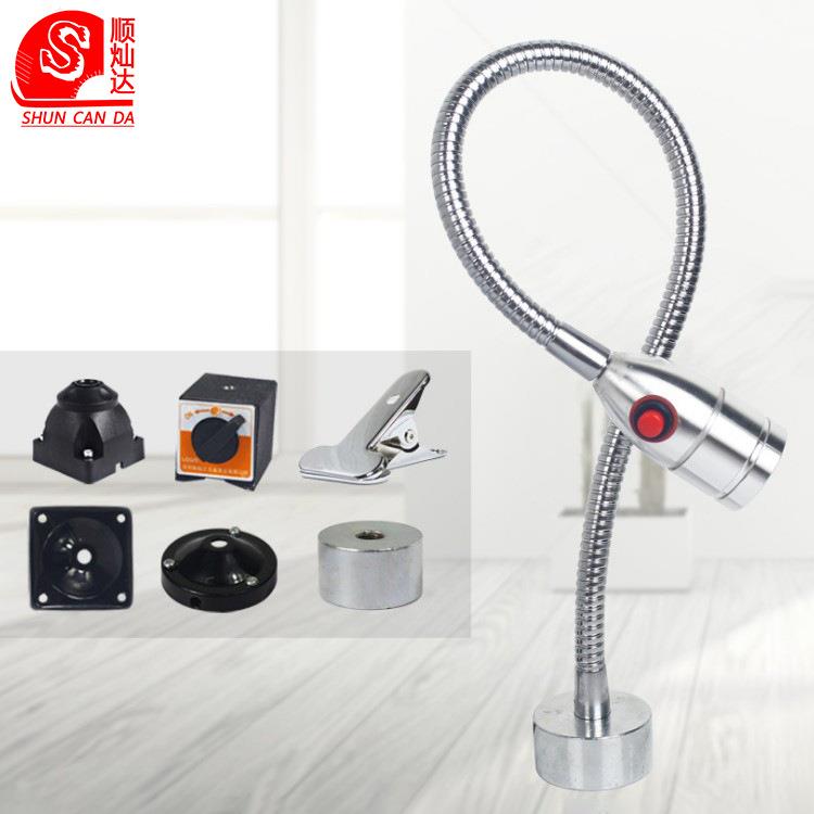 LED机床灯220V防水软管机床工作灯数控车床灯冲床灯磁性36V24V