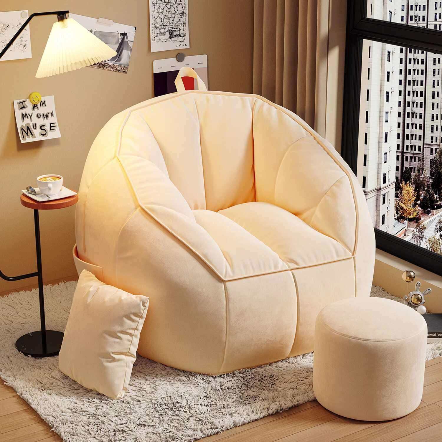 my懒人沙发可躺可睡单人豆袋小户型儿童小沙发卧室榻榻米躺椅三人,3C数码配件,USB灯,淘宝优惠券,粉丝福利购,淘宝优惠卷