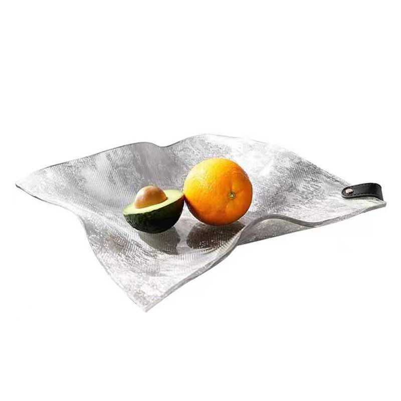 轻奢风网纱纹亚克力果盘样板房间客厅茶几餐桌装饰水果盘