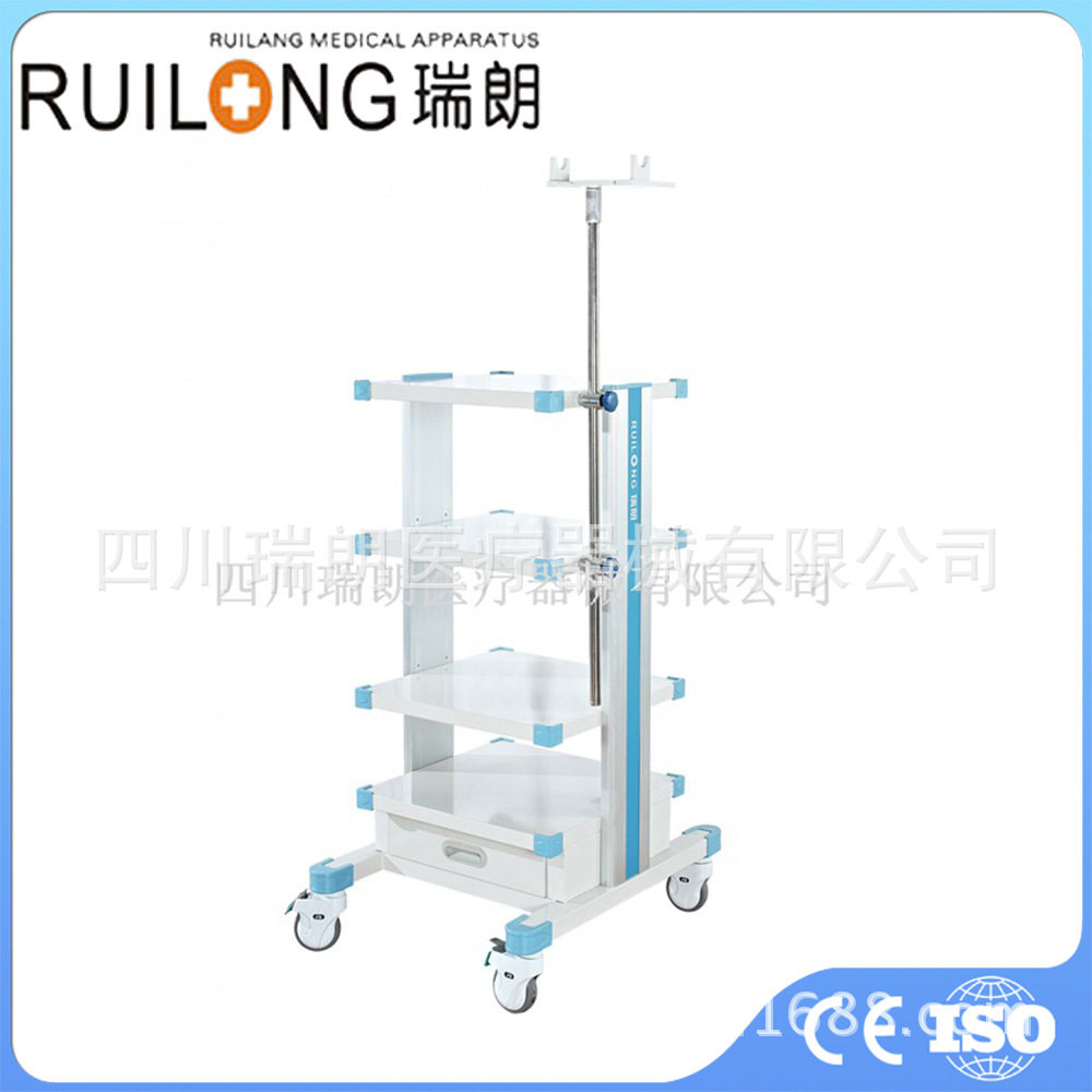 加工订置B超台车母婴监护仪加厚推车多功能加厚三层仪器车厂家