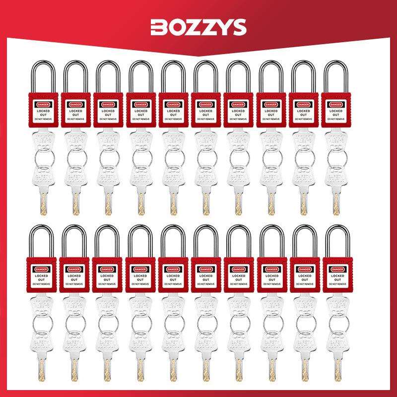 BOZZYS工程尼龙塑料绝缘锁体电力设备维修loto上锁安全挂锁组合装