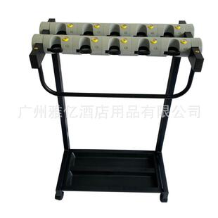 18头带锁雨伞架黑色烤漆雨伞放置架酒店专用收纳架商用12头雨傘架