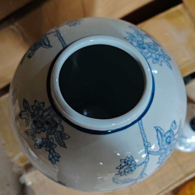 陶瓷瓶新中式青花瓷花瓶客厅电视柜水培插花复古装饰罐摆件