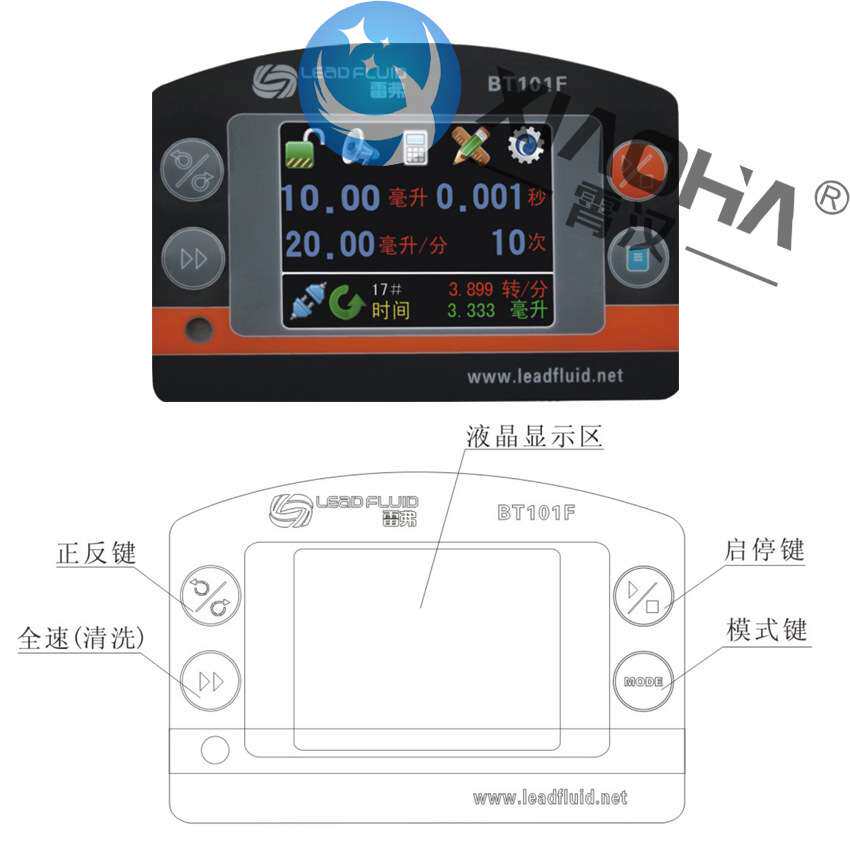 雷弗BT101F分配型智能蠕动泵 ABS塑料机箱 流线型塑料外壳设计