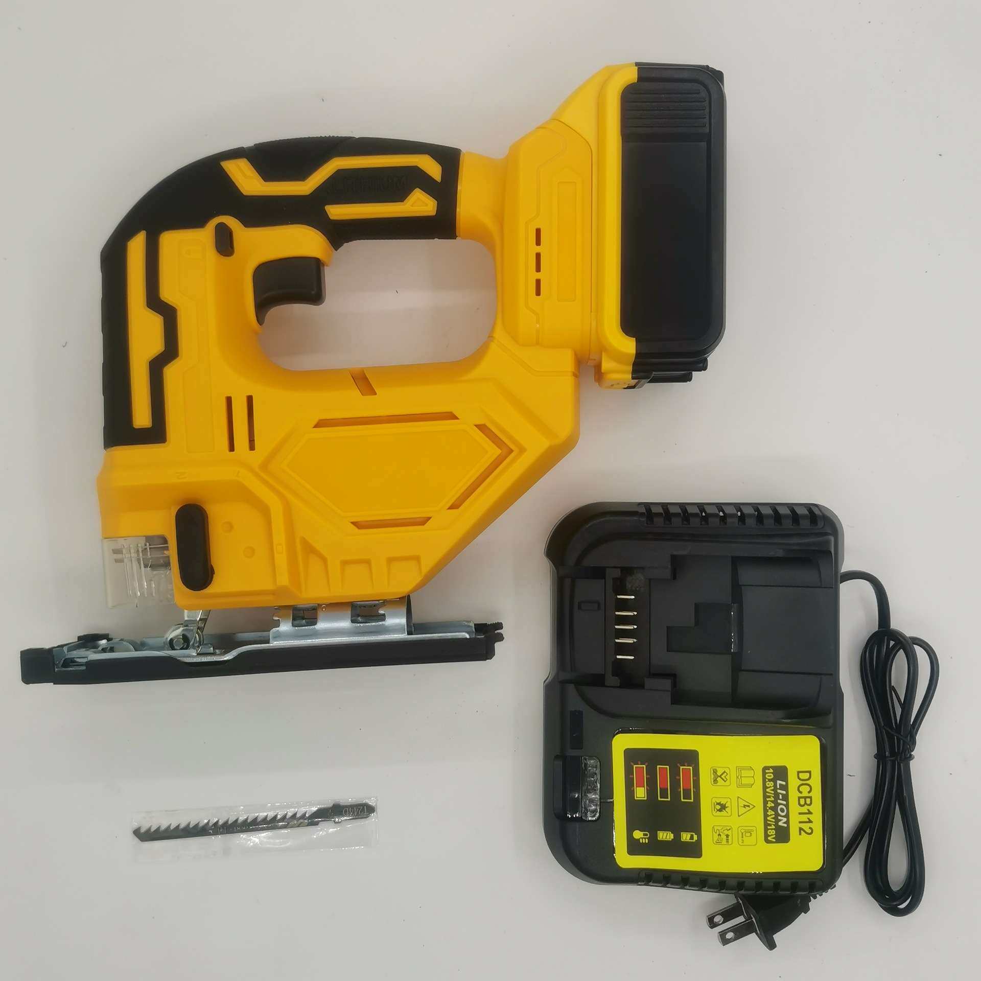 德伟款曲线锯锂电充电式电池套装电动工具木工工具家用电动曲线锯