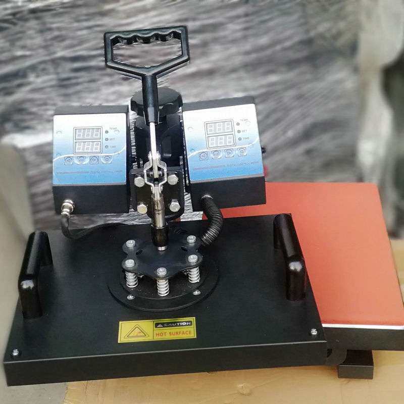 双发热烫画机小型热转印机器t恤印花机烫钻机亮片皮革烫标贴合机