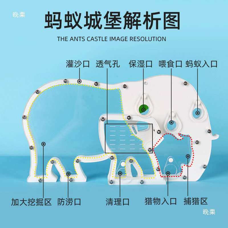 奇趣馆蚂蚁工坊别墅家园城堡学生蚁巢蚁箱庄园部落家园沙窝巢其他