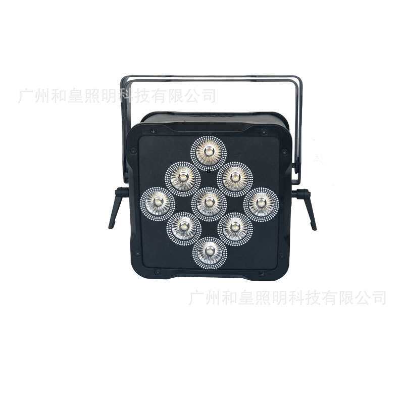 LED无线电池帕灯 9颗六合一全彩帕灯婚庆 效果灯染色灯