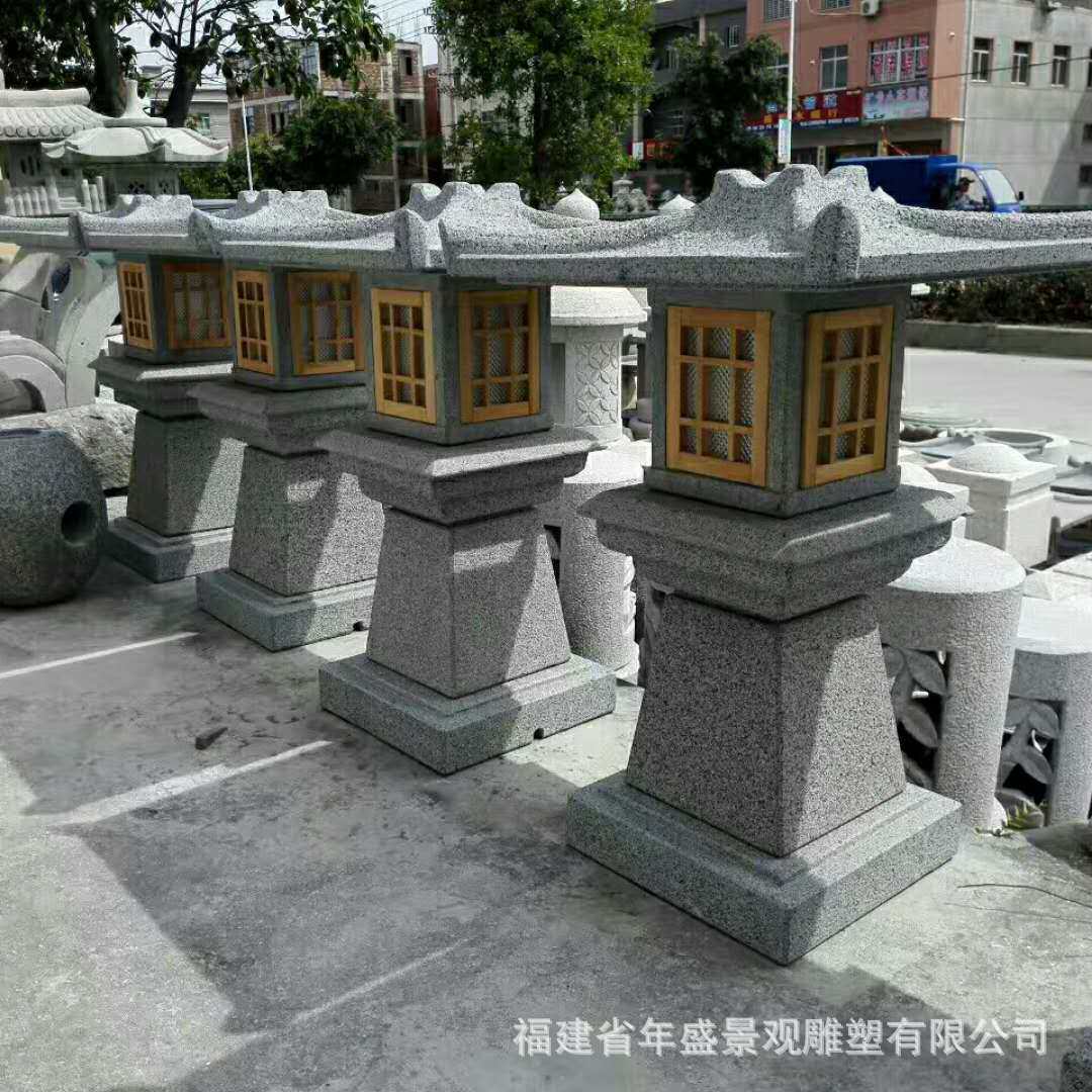 户外石雕大理石灯笼　草坪装饰落地摆件　古建筑园林庭院景观石灯