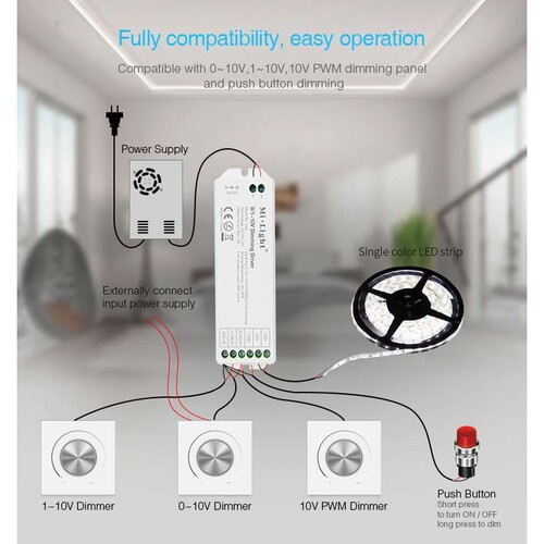 Milight LS4 调光控制器0/1~10V Dimming Driver