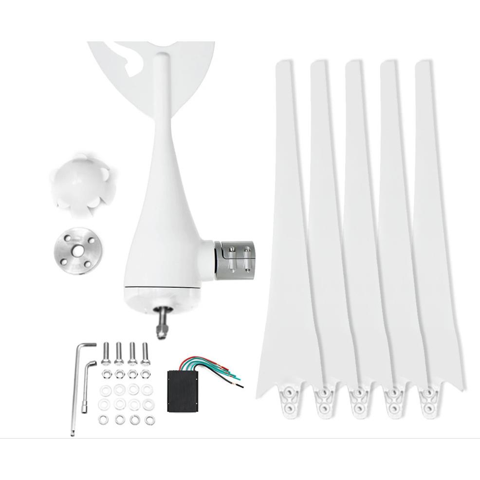 400W3/5叶片风力涡轮机12V/24V带充电控制器风力发电机家用电源