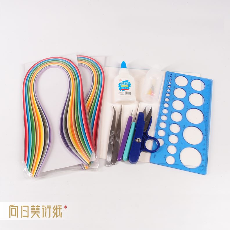 向日葵衍纸条衍纸包邮笔选  套餐新手套装 条模板 工具色系衍纸纸