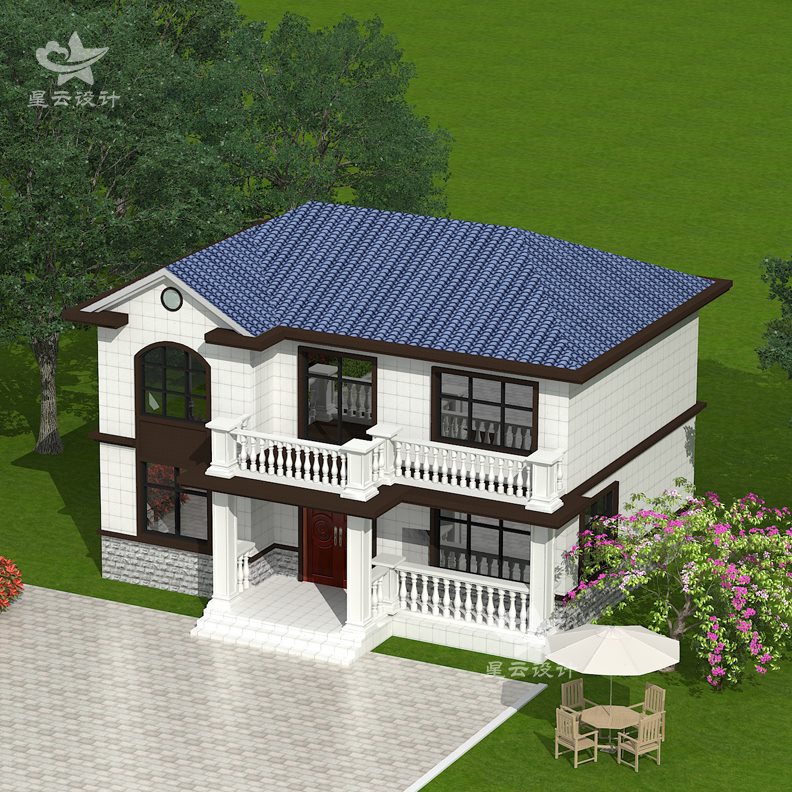 0平新农村二自建房小户型施工图纸小10米洋楼别墅设计欧式两层层