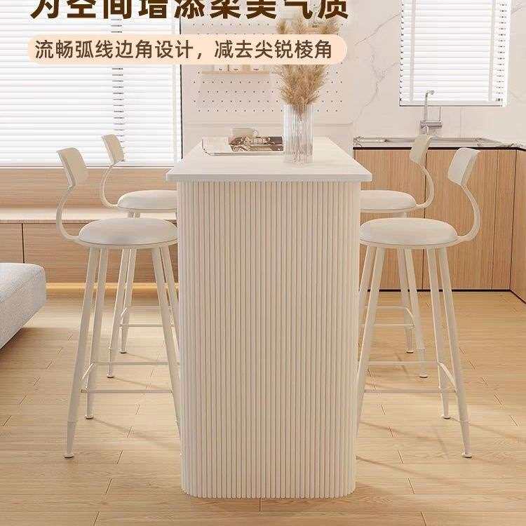 轻奢岩板吧台桌家用客厅厨房边隔断吧台阳台靠墙垭口小户型高脚桌