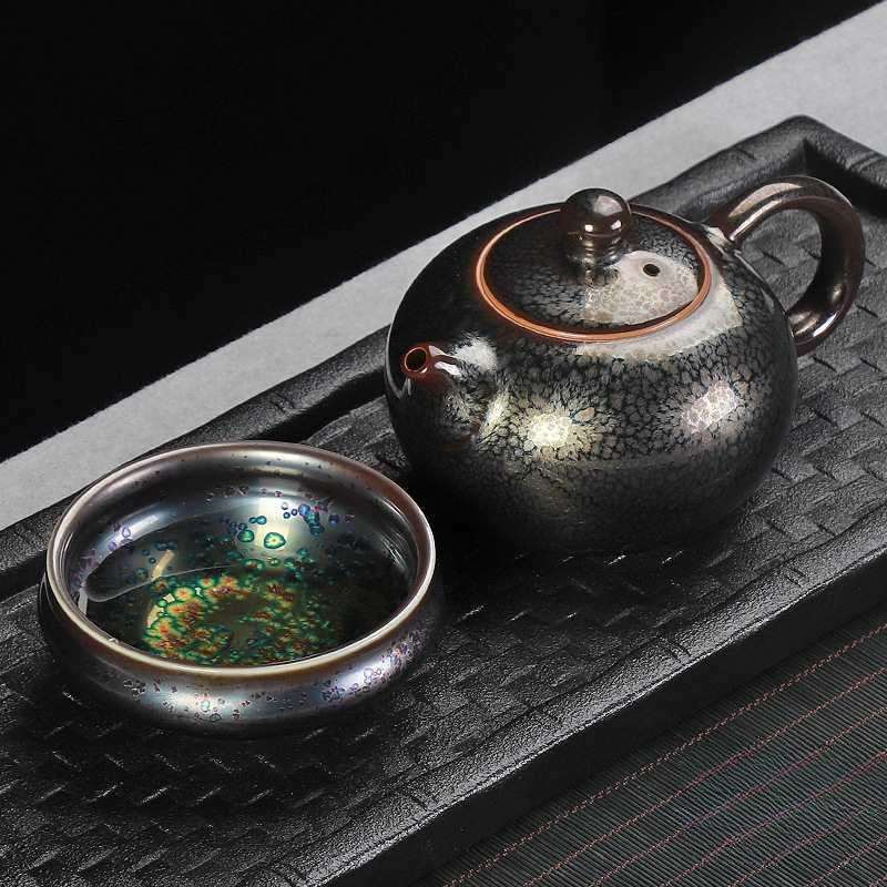 陈为椿大师 七彩天目釉建盏茶杯陶瓷主人杯品茗杯子窑变功夫