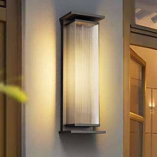 户外壁灯防水室外露台太阳能外墙柱子 新中式简约庭院长跨境壁灯