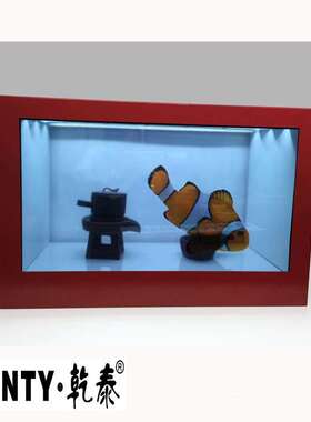厂家研发液晶3D透明展示柜 广告机红色新款 触摸液晶显示器拼接屏