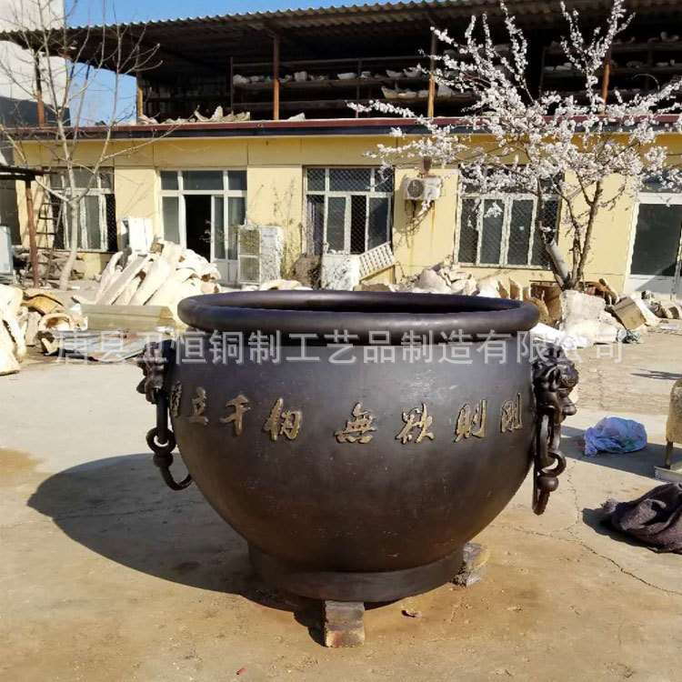 纯铜缸纯铜青铜水缸故宫缸铜大缸铸铁仿古鱼缸庭院雕塑摆件