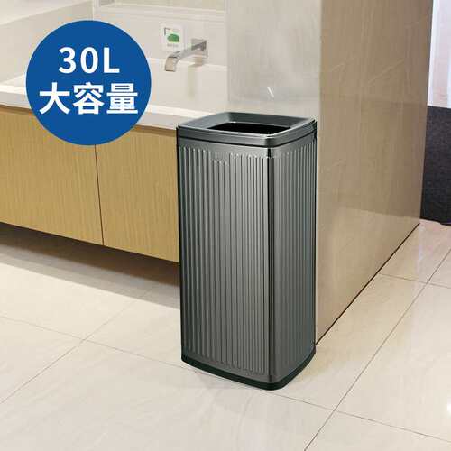 GNF大容量30L商用不锈钢垃圾桶擦手纸垃圾桶酒店洗手间直投无盖