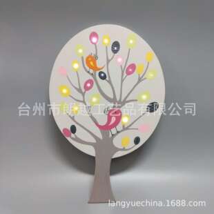 木制树形LED灯饰  儿童家居灯饰工艺品 壁挂装饰小夜灯