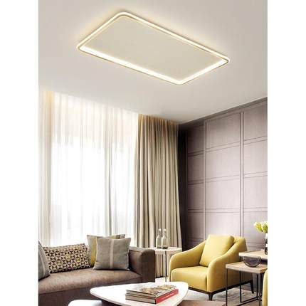 客厅灯超薄Led吸顶灯简约现代卧室灯创意时尚的长方形可及豪华大