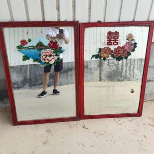 老式穿衣镜旧家具复古怀旧老物件场景农村摆件大量现货老镜子道具