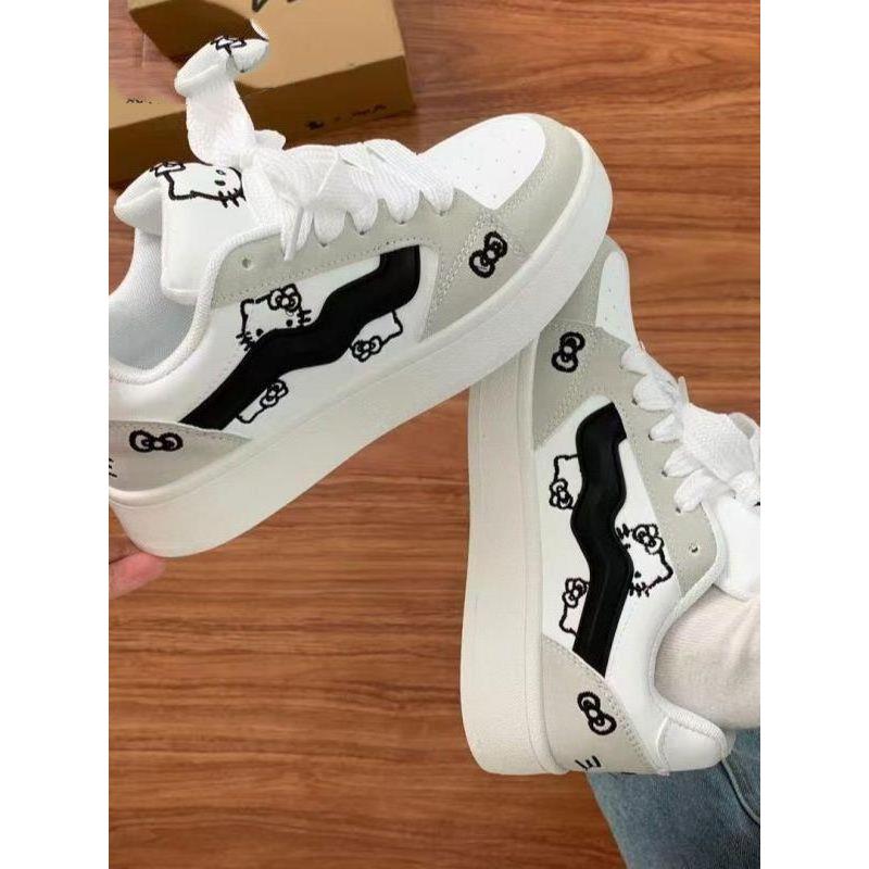 情侣款厚底小白鞋女款2025秋季新款板鞋子女百搭学生面包鞋女