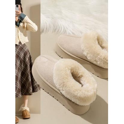 冬季新款加绒加厚保暖皮毛一体厚底加绒东北加厚保暖雪地靴女