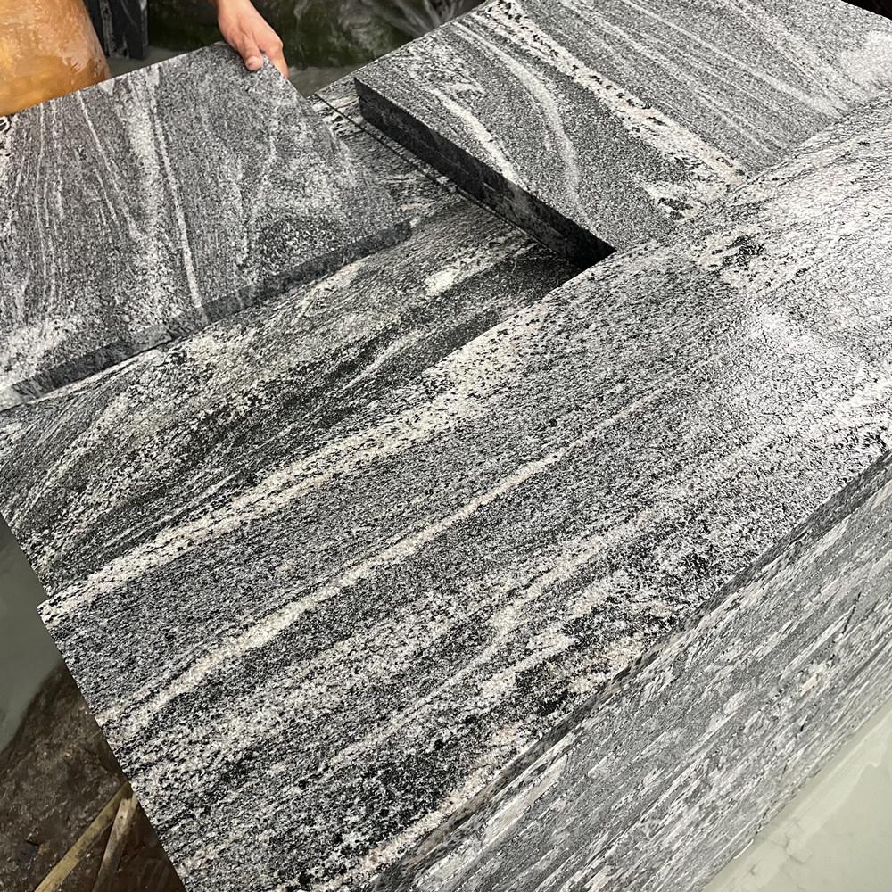 厂家花岗岩浪淘沙石材外墙干挂板幻彩麻喷砂火烧地铺工程板