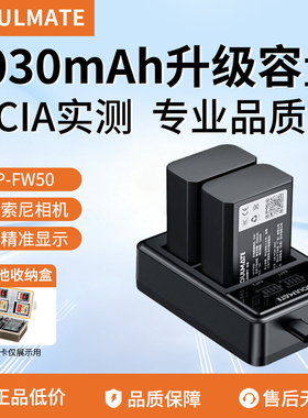 SOULMATE数魅NP-FW50相机电池索尼sonyzve10/10L一代 a6000 a6400 a5100 a7m2 a7r2 a6300 nex5适配npfw50