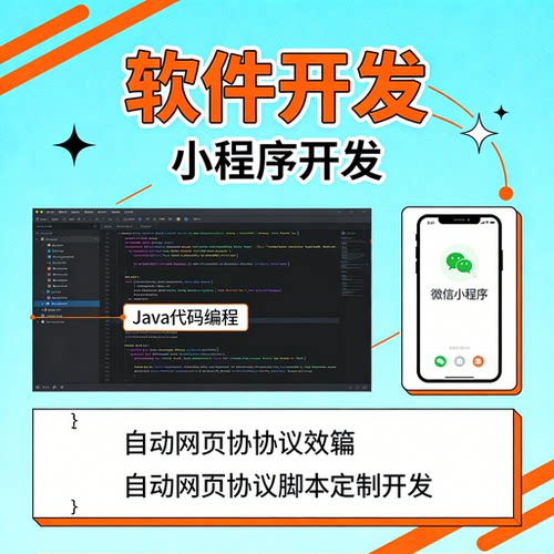 微信小程序定制 JAVA编程代码编写 网页协议脚本 软件定制开发